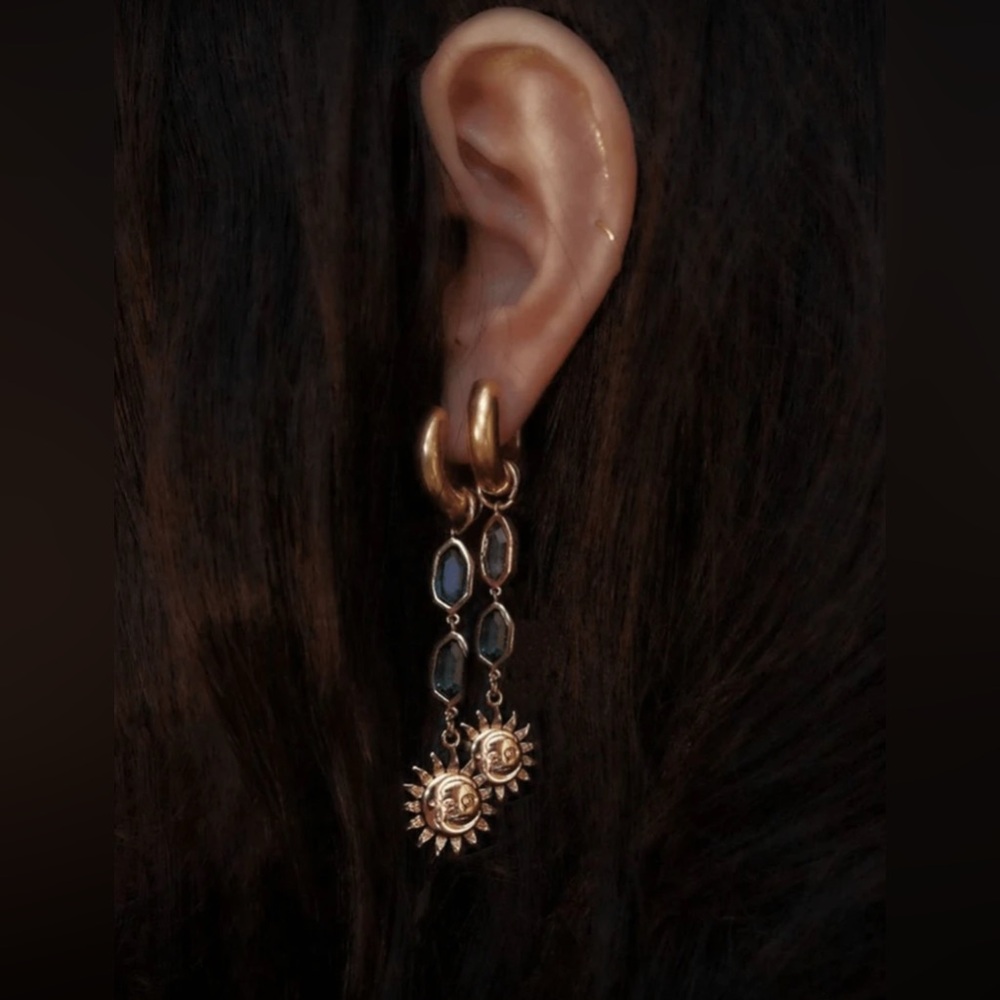 Sun drop earrings S1297 - Picture 3 of 5